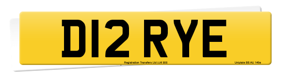 Registration number D12 RYE